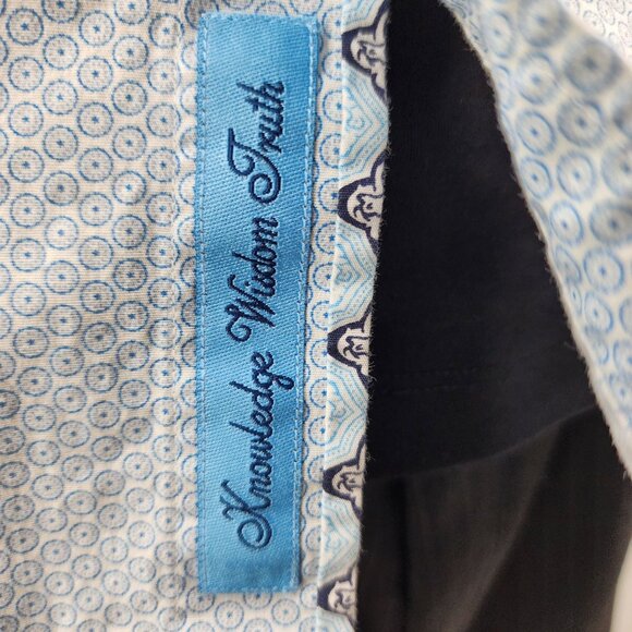 Robert Graham Mens Tailored Fit Short Sleeve Shirt Light Blue Large - Picture 4 of 10